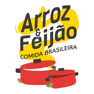 Arroz e Feijão Comida Brasileira Logo